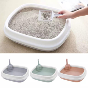 Cat Litter & Litter box 1000000005479 SAAS Cat Litter Box+Border+Scoop-48*40*14cm