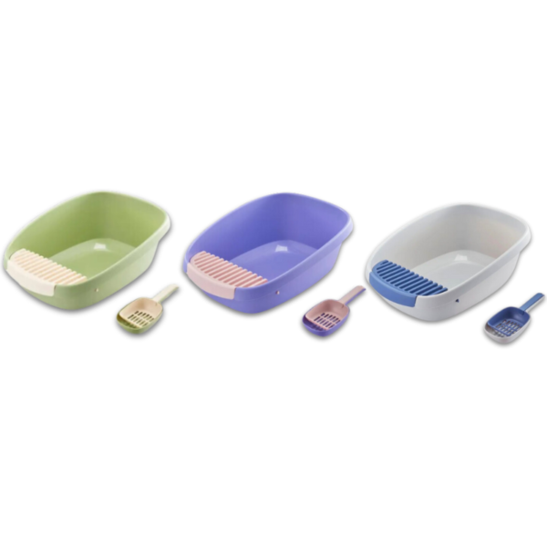 Cat Litter & Litter box 1000000020793 Saas Semi Closed Cat Litter Tray 61X44X22cm