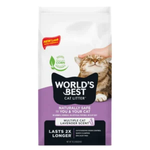 Cat Litter & Litter box 322591001700 World's Best Cat Litter Multiple Cat Lavender Scented Clumping Formula 12.70kg