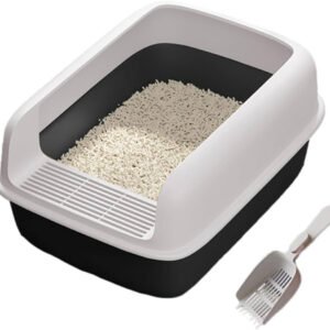 Cat Litter & Litter box 6297222040899 Saas Semi Closed Cat Litter Box Small (41*31*17)