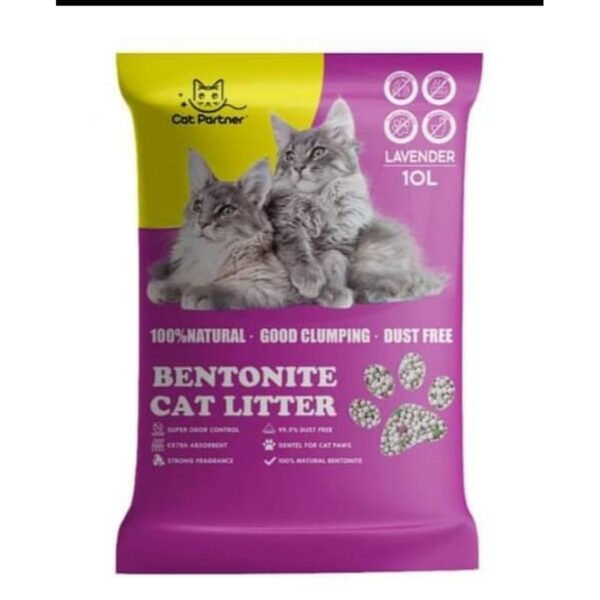 Cat Partner Bentonite Dust Free Clumping Litter – 10 L – Lavender