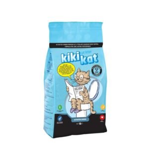 Kiki Kat White Bentonite Clumping Cat Litter – Activated Carbon-20 L (17.4 Kg)