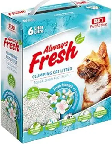 Bio PetActive
Always Fresh Perfumed Cat Litter, Clumping Clay Litter with Fragrance, 6 Liters