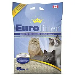 Cat Litter & Litter box 897438000258 Eurolitter Baby Powder Scent Clumping Cat Litter – 15kg