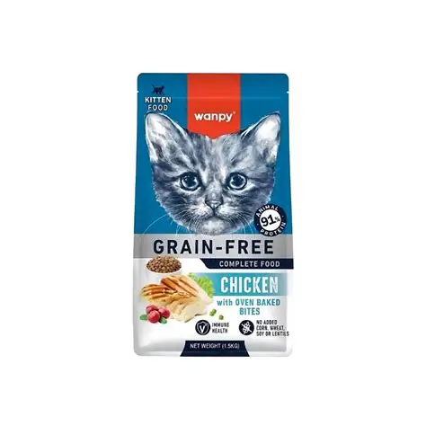 Cat dry food 6927749825135 Wanpy Grain Free Chicken Recipe Dry Kitten Food 500g