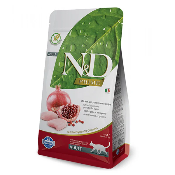 Cat dry food 8010276021014 Farmina N&D Chicken and Pomegranate Prime Adult Dry Cat Food 300g