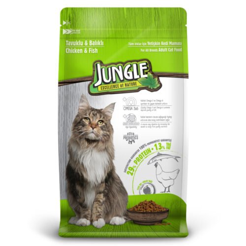 Jungle Adult Cat Dry Food with Chicken- Fish 15 kg
