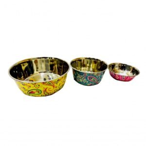 Pado Antiskid Pet Bowl With Flower Finish[Diameter - 15cm]
