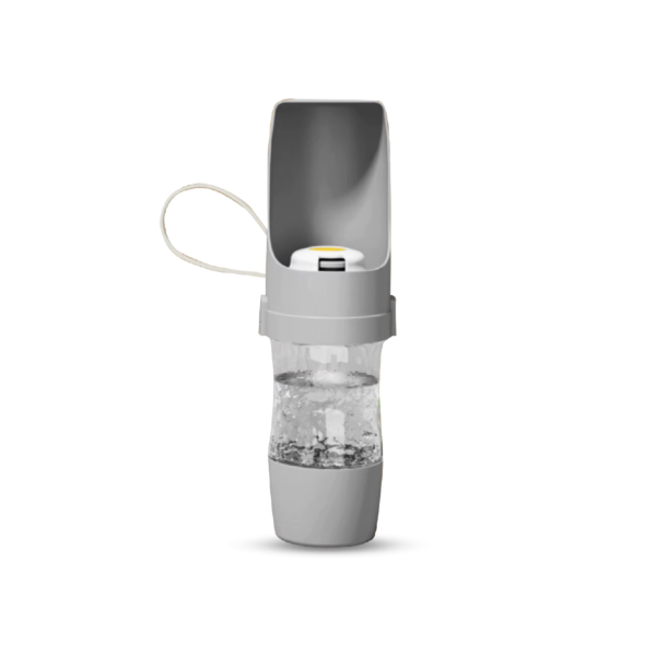 Saas Pet Outdoor 2-in-1 Water & Snack Bottle Gray (480+210 ML)