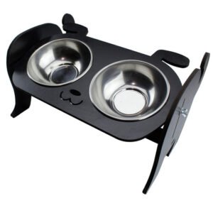 bowls & feeder 8682315108620 Okutan DOUBLE DOG FOOD BLACK Bowl