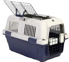 Nutrapet Dog & Cat Carrier Open Grill  Top Dark Blue-L50CM X W33CM X H29CM