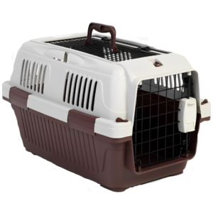 Nutrapet Dog & Cat Carrier Open Grill Top Dark Red box-L50CM X W33 X H29CM