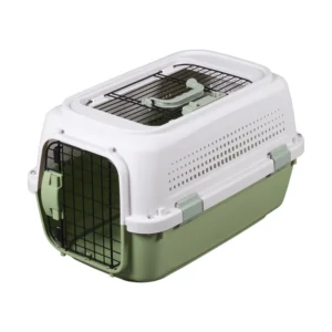 Pawsitiv Marco Polo 1 - Carrier with Skylight Top Door For Cat & Small Dog - Green 51.5 x 32.5 x 29.5 cm