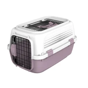 Pawsitiv Marco Polo 1 - Carrier with Skylight Top Door For Cat & Small Dog - Purple 51.5 x 32.5 x 29.5 cm