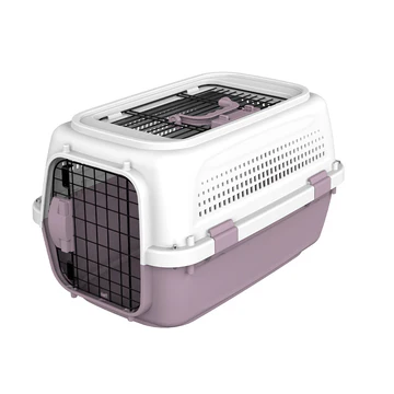 Pawsitiv Marco Polo 1 - Carrier with Skylight Top Door For Cat & Small Dog - Purple 51.5 x 32.5 x 29.5 cm