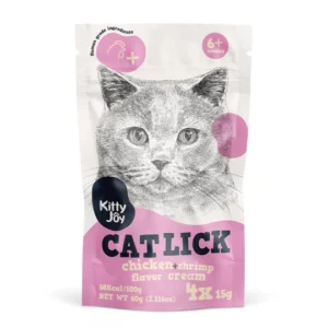 Kitty Joy Cat Lick Chicken Shrimp Flavor Cream Cat Treats 4*15g