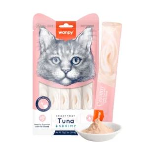 cat treats 6927749871378 Wanpy Creamy Lickable Cat Treats- Tuna & Shrimp (14gx25pc)