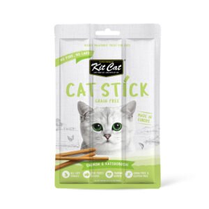 cat treats 780348005652 Kit Cat Grain Free Cat Stick Salmon & Katsuobushi 15g
