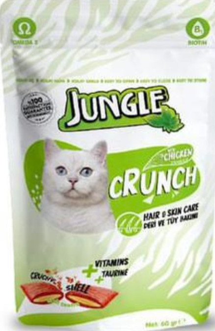 Jungle Cat Crunch ( Hair Skin) Chicken 60G