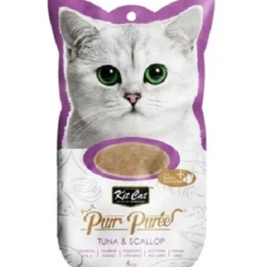 cat treats 8852084172867 Kit Cat Purr Puree Tuna & Scallop Cat Treats 4X15G