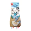 Gigwi Moody Club Large Multicolored Bear Shaped Squeaky Dog Chew Toy