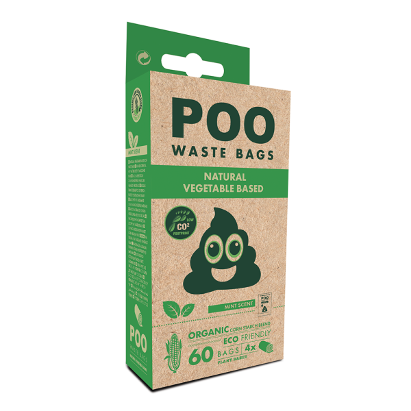 dog toys & accessories 6953182739548 M-PETS Poo Eco Friendly Waste Bags Mint Scented 60