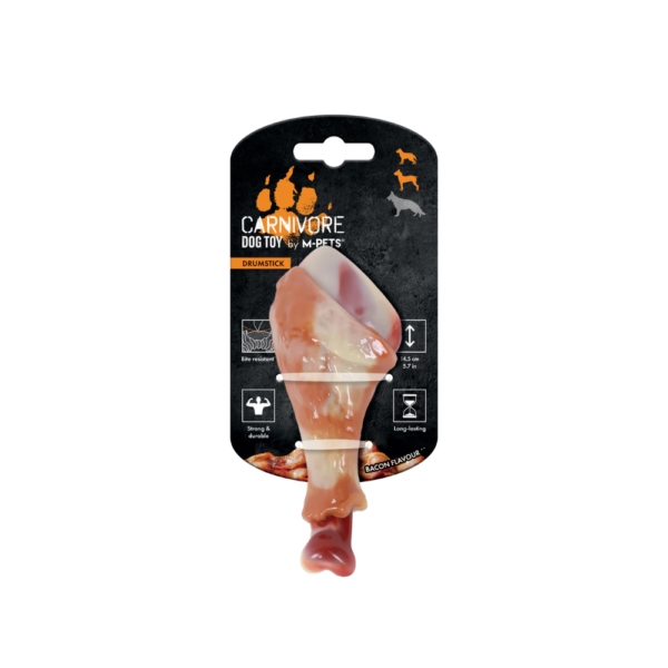 M-PETS Carnivore Drumstick Bacon Flavour Dog Toy