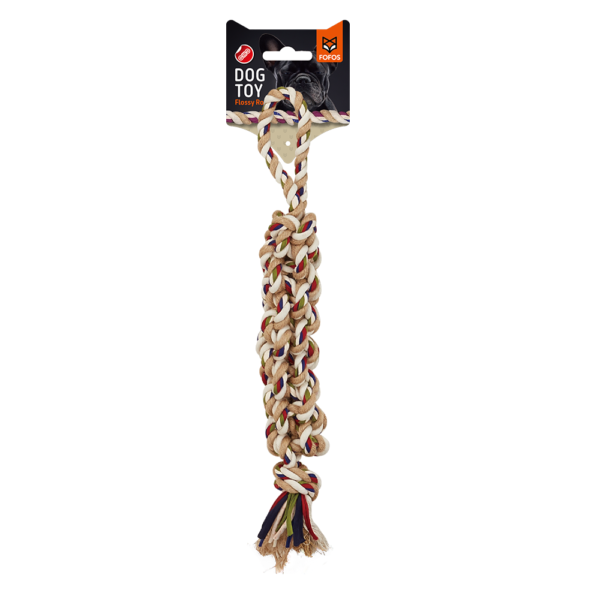 dog toys & accessories 6971067405722 FOFOS Braided Flossy Rope Dog Toy