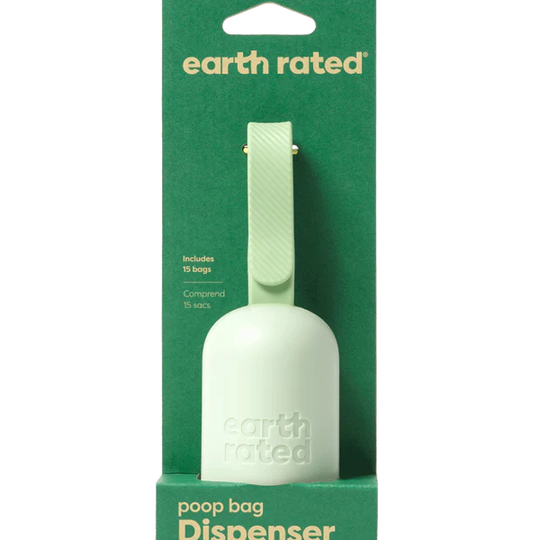dog toys & accessories 870856000949 Earth Rated Poop Bag Dispenser with 15 Bags (Unscented)