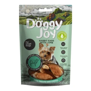 dog treats 4751035550072 Doggy Joy Rabbit Ears w/ Lamb Dog Treats 55g