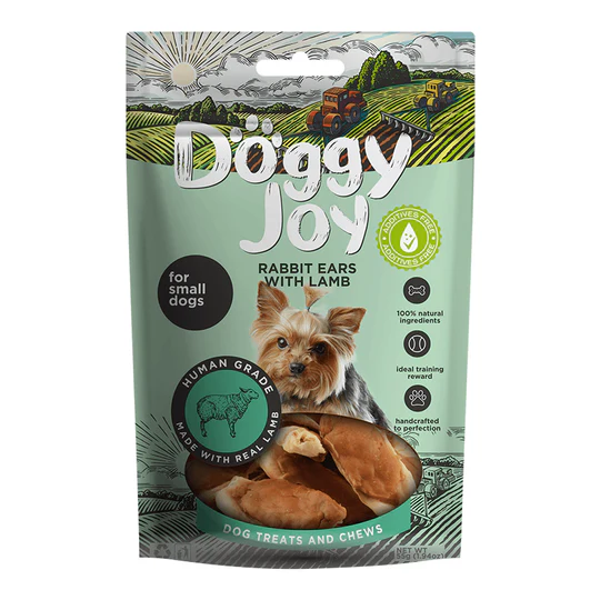 Doggy Joy Rabbit Ears w/ Lamb Dog Treats 55g