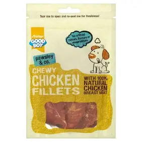 dog treats 5000239055494 Good Boy Dog Treats Chewy Chicken Fillets - 80G