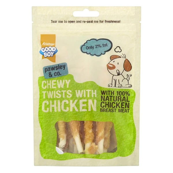 dog treats 5000239055920 Good Boy Chewy Chicken Twists - 90g