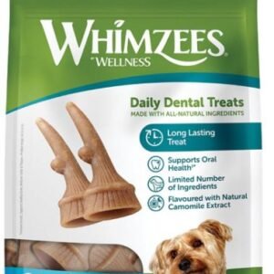 dog treats 8718627755105 Whimzees Wellness Daily Dental Treats Antler- Small 7-12KG