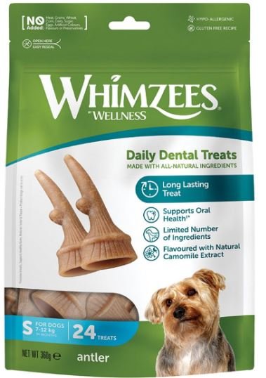 Whimzees Wellness Daily Dental Treats Antler- Small 7-12KG