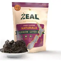 dog treats 9421019150219 Zeal Free Range Naturals Dried Venison Liver 125g