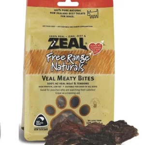 dog treats 9421019150233 Zeal Free Range Naturals Dried Veal Meaty Bites 125g