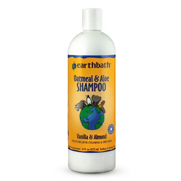 earthbath® Oatmeal & Aloe Shampoo, Vanilla & Almond, Helps Relieve Itchy Dry Skin, Made in USA, 472ml