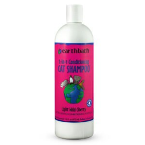 earthbath® 2-in-1 Conditioning Cat Shampoo, Light Wild Cherry, Extra Gentle Conditioning Formula 472ml