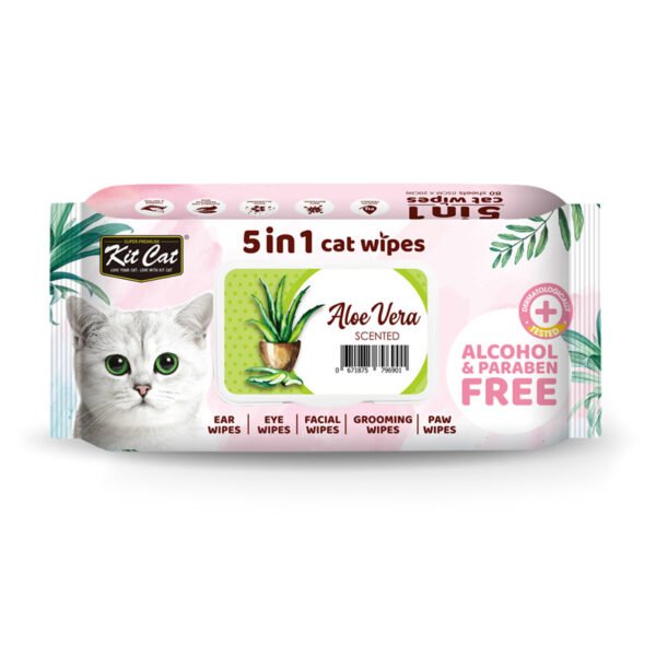 KitCat Grooming Wipes Aloe Vera Scents