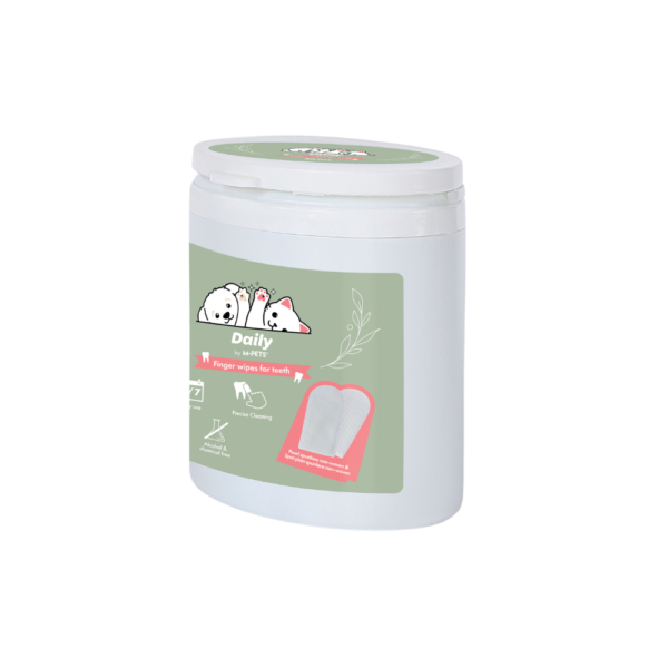 M-PETS Daily Double-sided Finger Wipes for Teeth 50